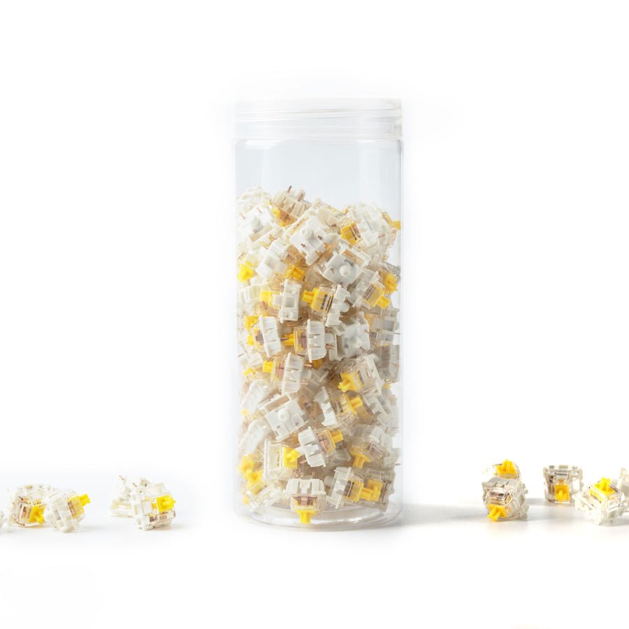 Keychron Gateron G Pro 3.0 Yellow Switch Set, Interruptores De Llave Amarillo/Transparente, 110 Piezas