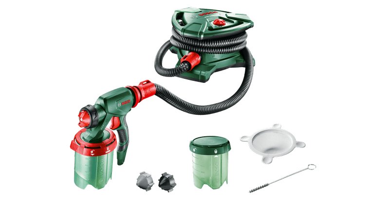 Bosch Professional Sistema De Pulverización De Pintura Pfs 7000, Pistola Pulverizadora Verde/Negro, 1.400 W, Boquilla Para Colores De Pintura + Boquilla Para Pintura De Pared 603207400