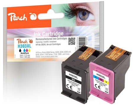 EAN 7640460540109 - Peach PI300-897 cartucho de tinta 2 pieza(s) Compatible Alto rendimiento (XL) Negro, Cian, Magenta, Amari imagen 1
