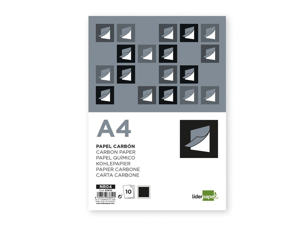 Papel Carbon Neg A4 Bolsa 10h