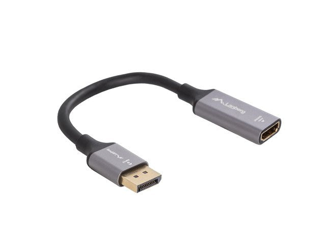 EAN 5901969441499 - Lanberg AD-DP-HD-04 adaptador de cable de vídeo 0,2 m DisplayPort HDMI Plata, Negro imagen 2