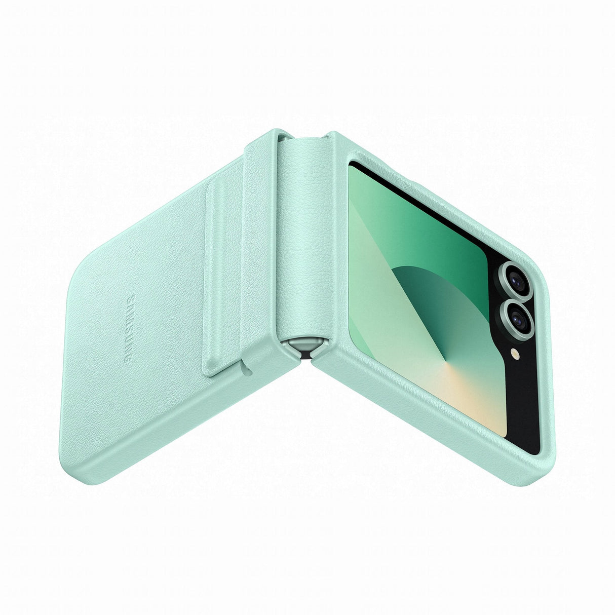 Funda Samsung Para Galaxy Z Flip6 De Ecopiel Verde Menta Flip 6