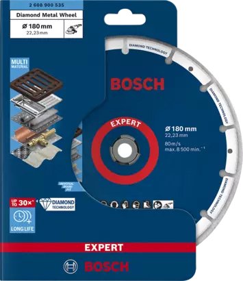 Disco De Corte Diamantado Bosch Expert 'Diamond Metal Wheel' (Diámetro 180 Mm X 22,23)2608900535