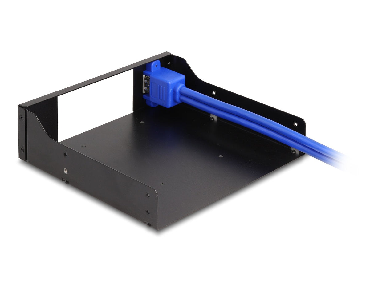 Delock 18006 Marco De Instalación Metálico De 5.25? Para Rack Móvil Slim Bay Con Concentrador Usb 5 Gbps
