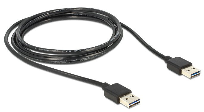 Delock 83462 Cable Easy-Usb 2.0 Type-A Macho > Easy-Usb 2.0 Type-A Macho De 3 M Negro