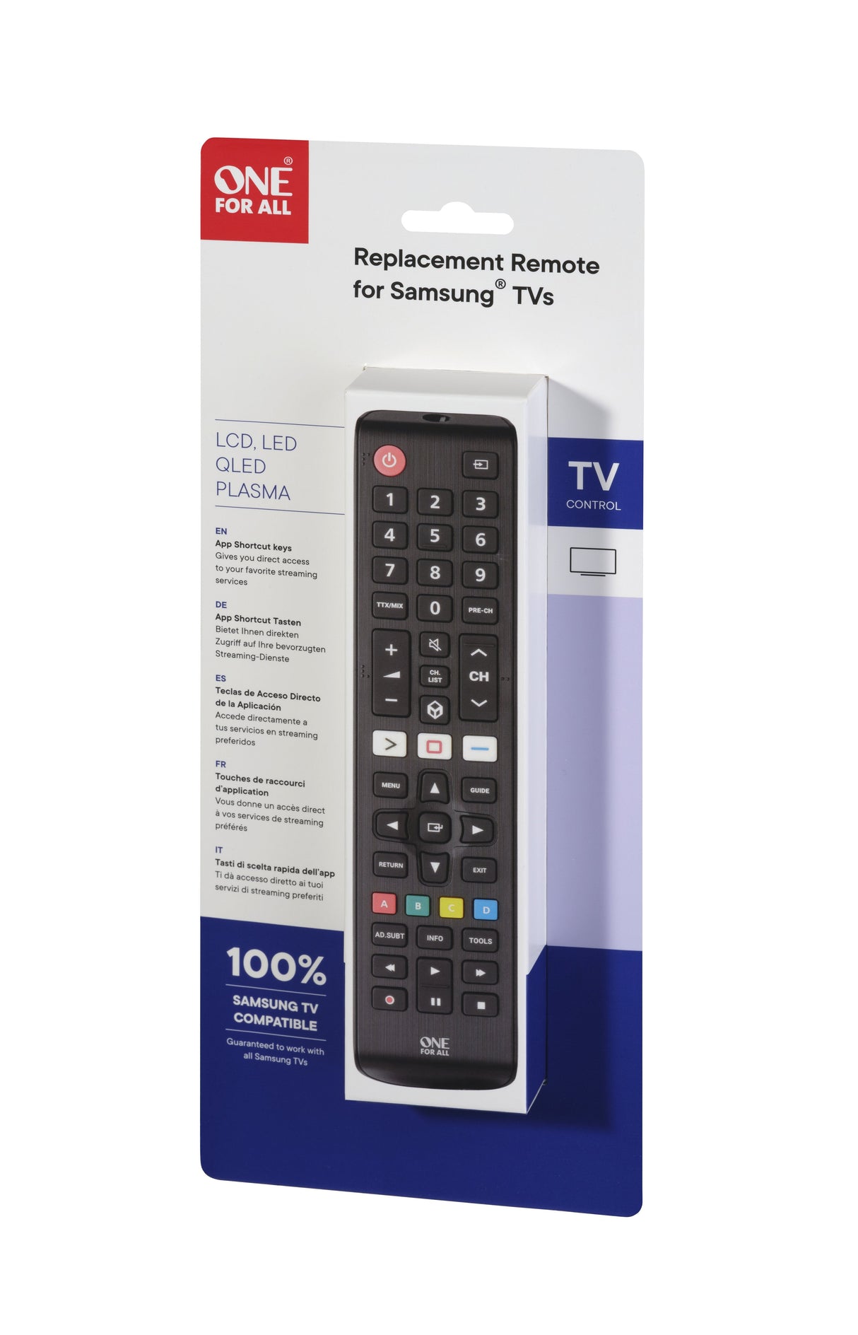 EAN 8716184072635 - One For All TV Replacement Remotes URC4910 mando a distancia IR inalámbrico Botones imagen 3