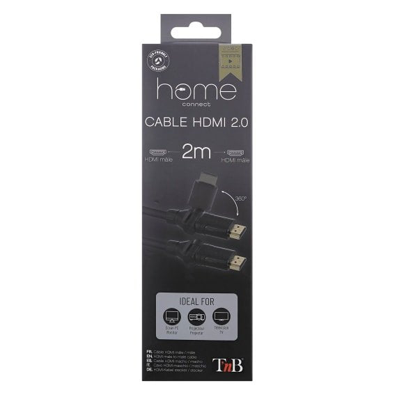 Cable Hdmi 2.0 T Nb 2m M/M 360° (Negro)