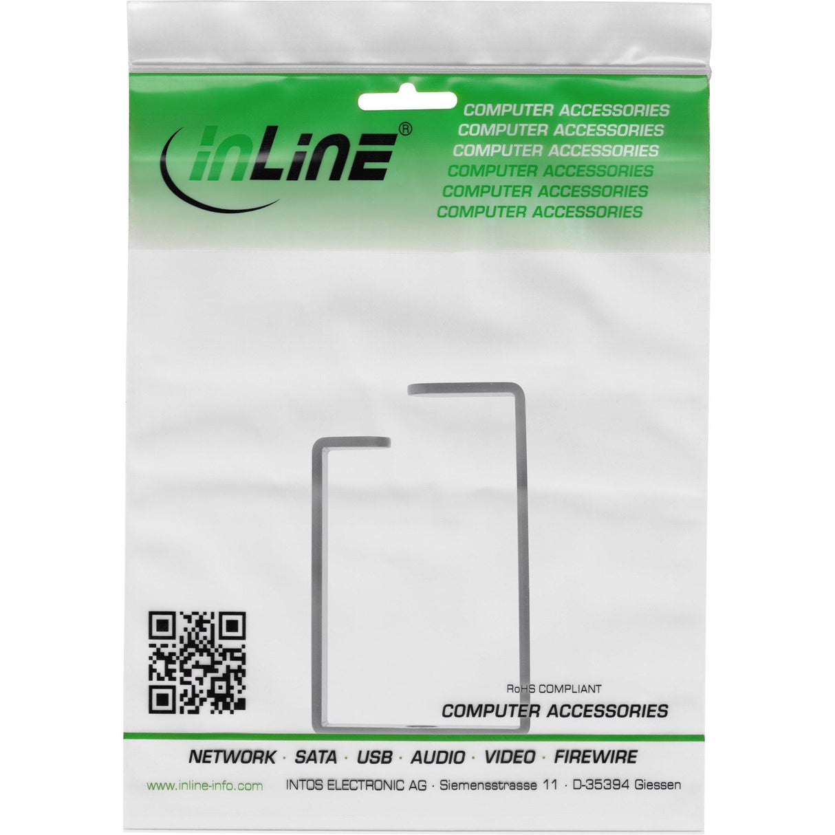 Inline 19110s Organizador De Cables Universal Estribo Guía De Cables Negro 1 Pieza(S)