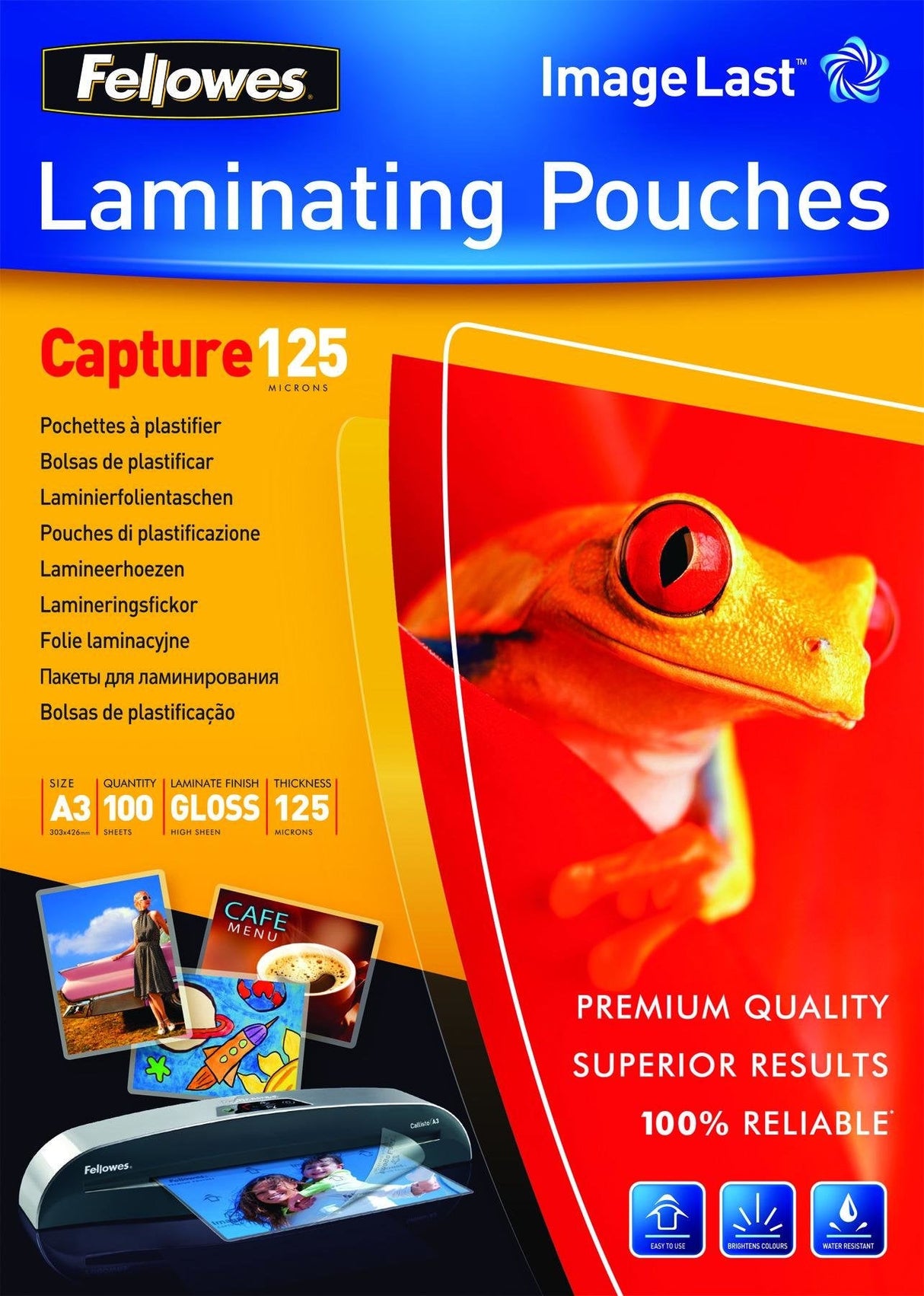 Fundas Para Plastificar Fellowes 5307506 A3 125 Micras 100 Unidades