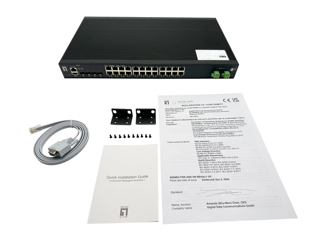 EAN 4015867240694 - LevelOne IXP-2871 switch Gestionado L2+ Gigabit Ethernet (10/100/1000) Energía sobre Ethernet (PoE) Negro imagen 4