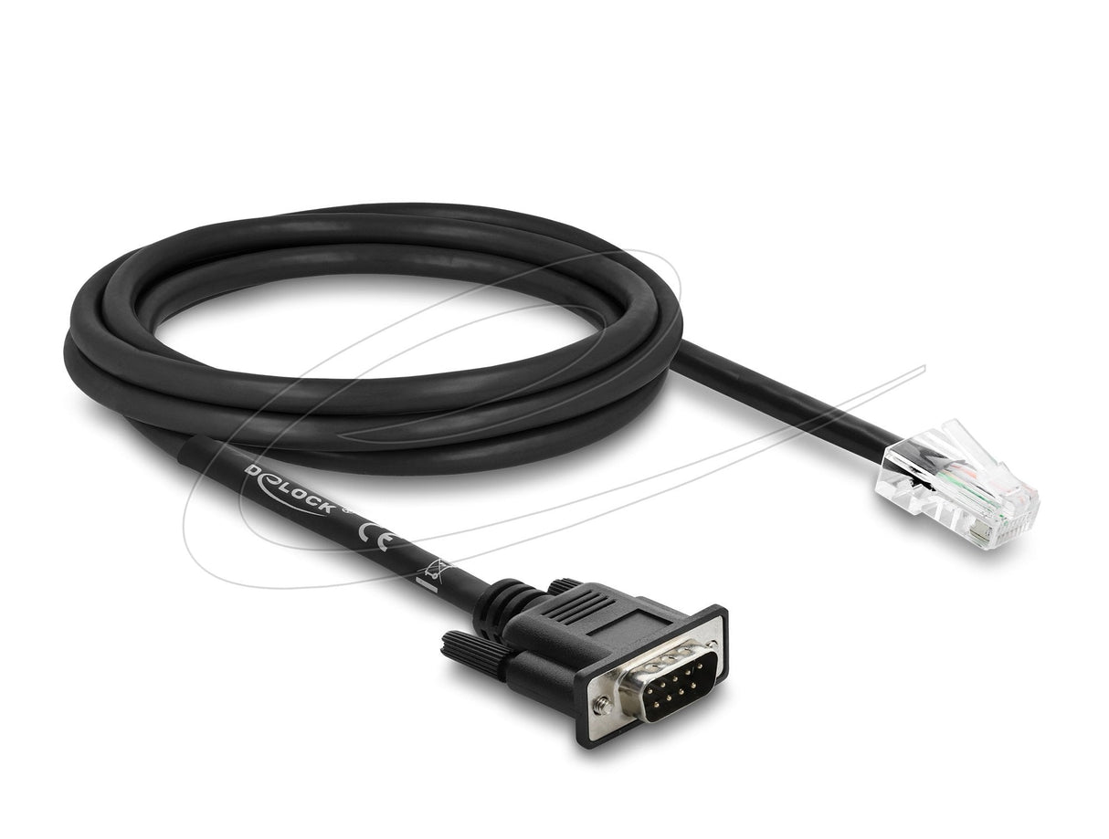 Delock Seriell Rs-232 422 485 Adaptercable Sub-D 9 Stecker Zu Rj45 Stecker 2 M
