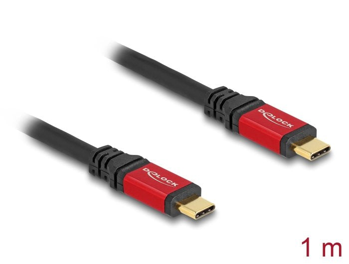 Delock 80090 Cable Usb 5 Gbps Usb Type-C Macho A Macho Pd 3.0 100 W E-Marker 1 M Rojo Metal