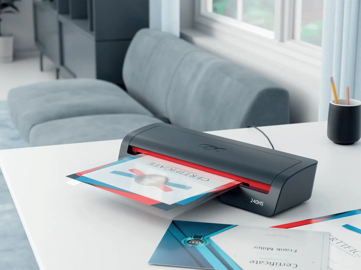 Plastificadora Gbc 240hs Home Office A3 Calentamiento En 2 Minutos - Desde Documentos De Identidad Hasta Documentos
