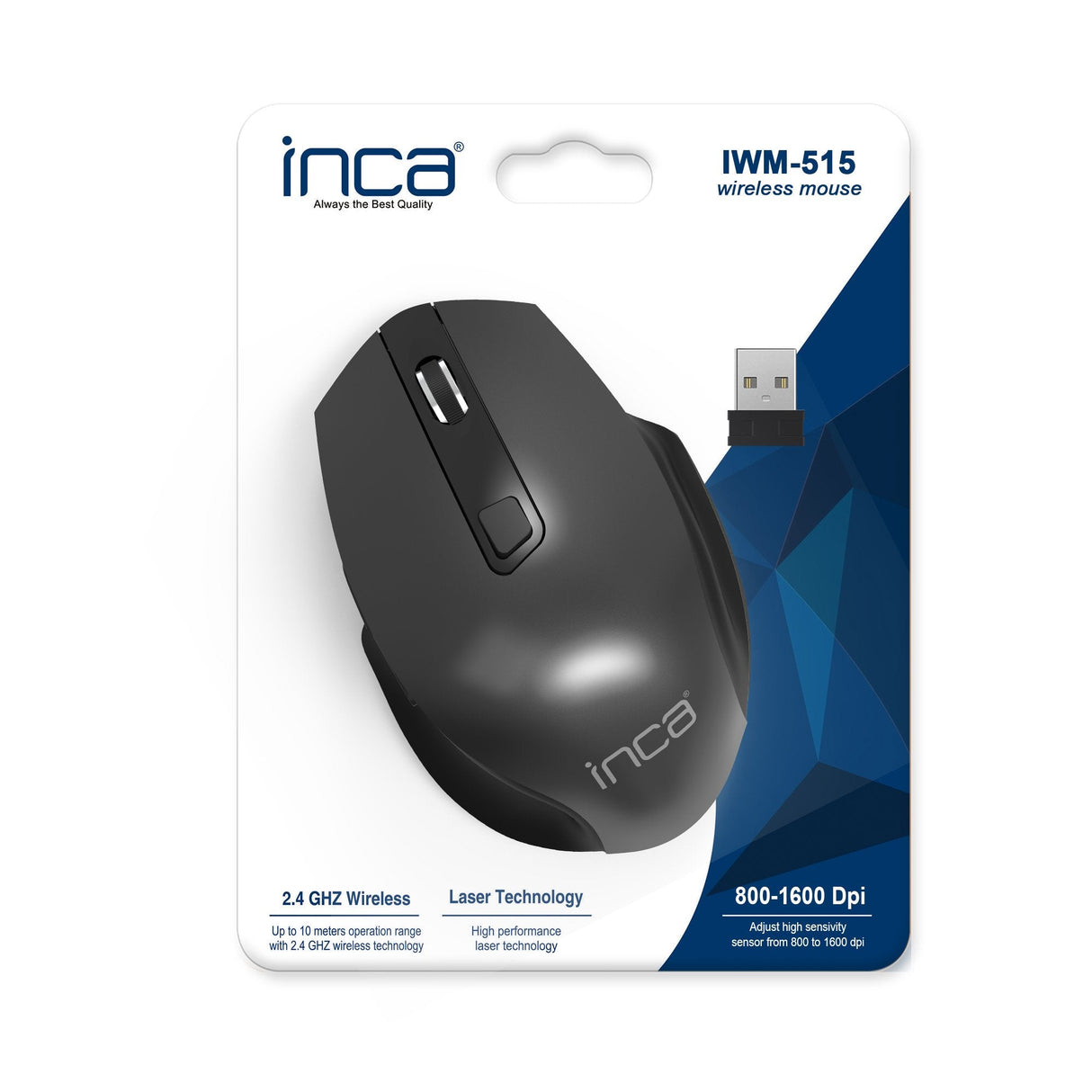 EAN 8697980469921 - Inca IWM-515 ratón Oficina mano derecha Bluetooth + USB Type-A Laser 3600 DPI imagen 5