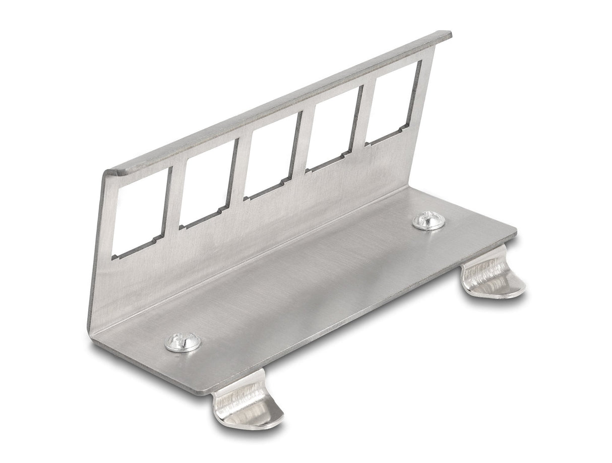 Delock 88141 Soporte Metálico Keystone De 5 Puertos Para Riel Din