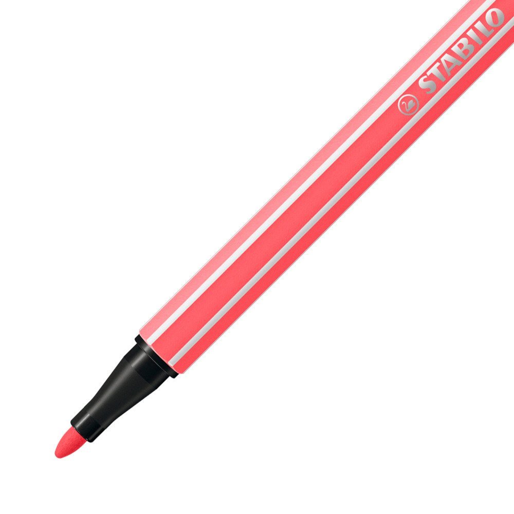 Stabilo Pen 68 Rotulador Rojo Fluorescente -10u-