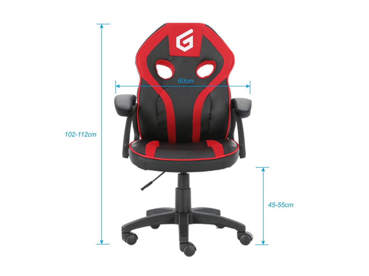 EAN 4015867226858 - Conceptronic EYOTA06R silla para videojuegos Silla para videojuegos de PC Asiento acolchado Negro, Rojo imagen 5