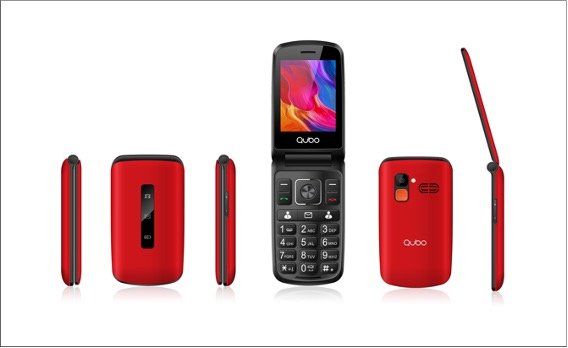 Teléfono Qubo P210nw Rd 2,8 Rojo Sos