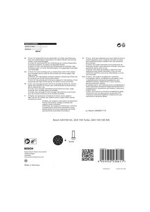 Plato De Soporte Multiagujero Bosch Expert, Duro, Ø150 Mm, M8, Plato De Lija2608900011