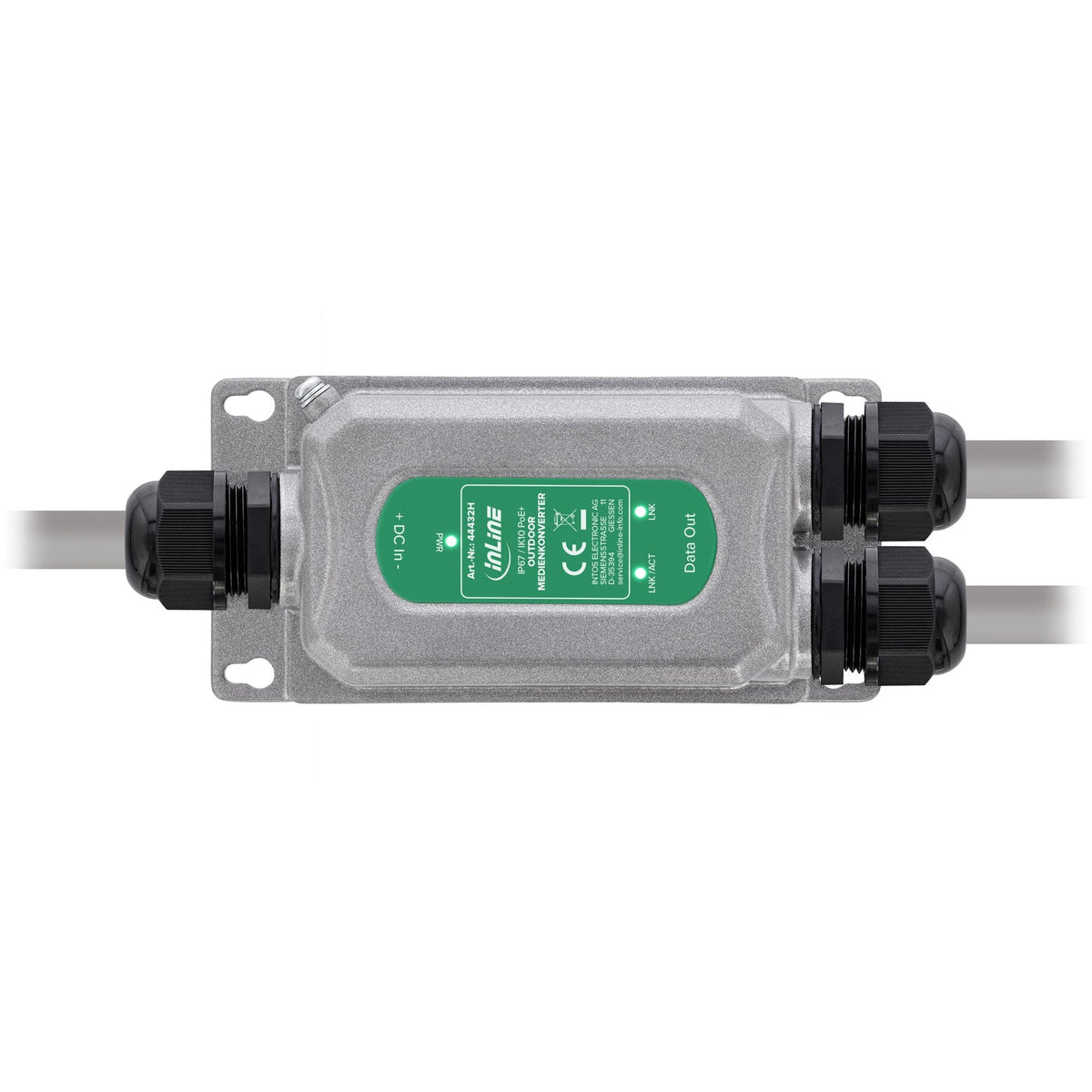 Convertidor De Medios Inline® Poe+ Para Exteriores Ip67 Ik10 1 Gb/S Rj45 Sfp Inline®