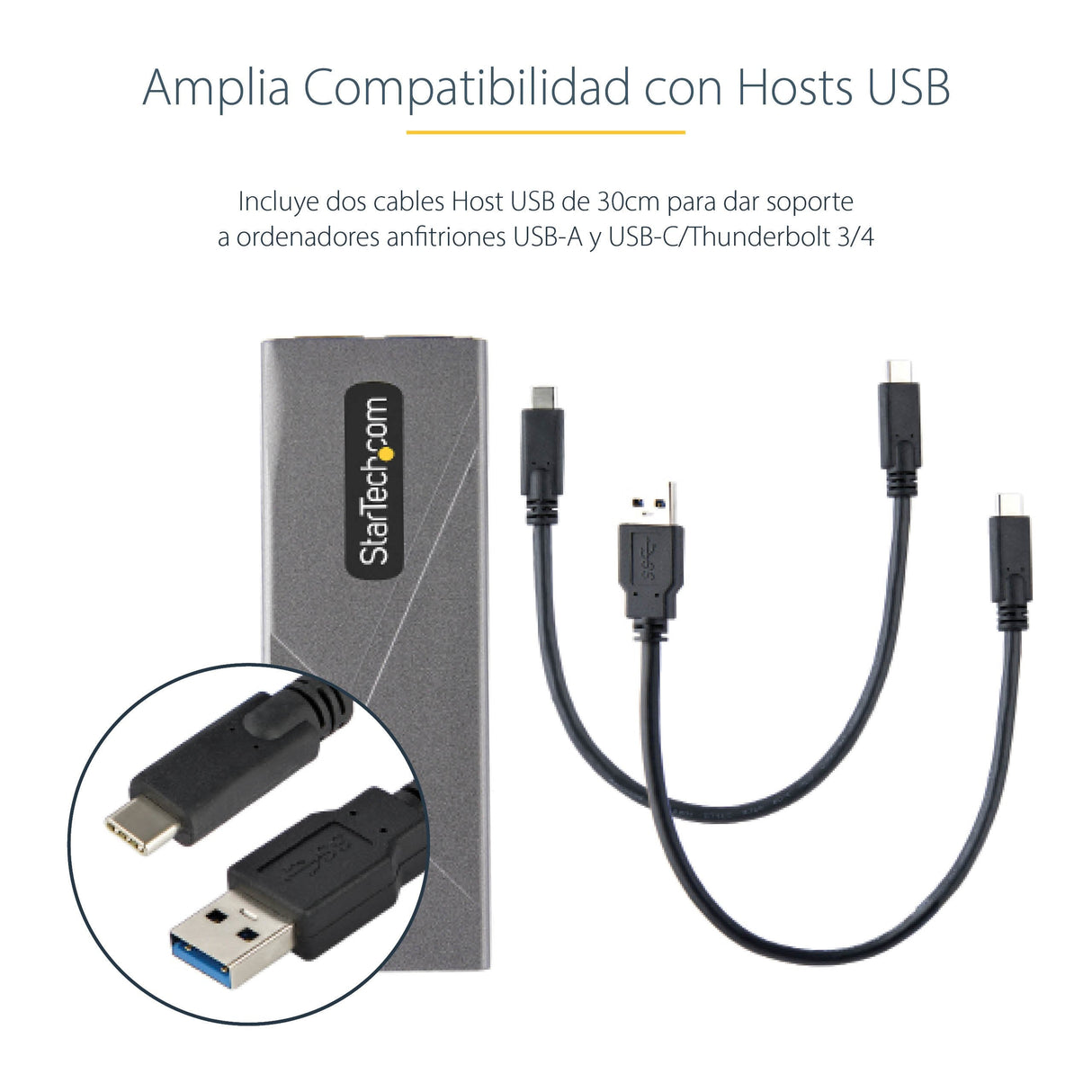 EAN 0065030894975 - StarTech.com M2-USB-C-NVME-SATA caja para disco duro externo Caja externa para unidad de estado sólido (S imagen 11