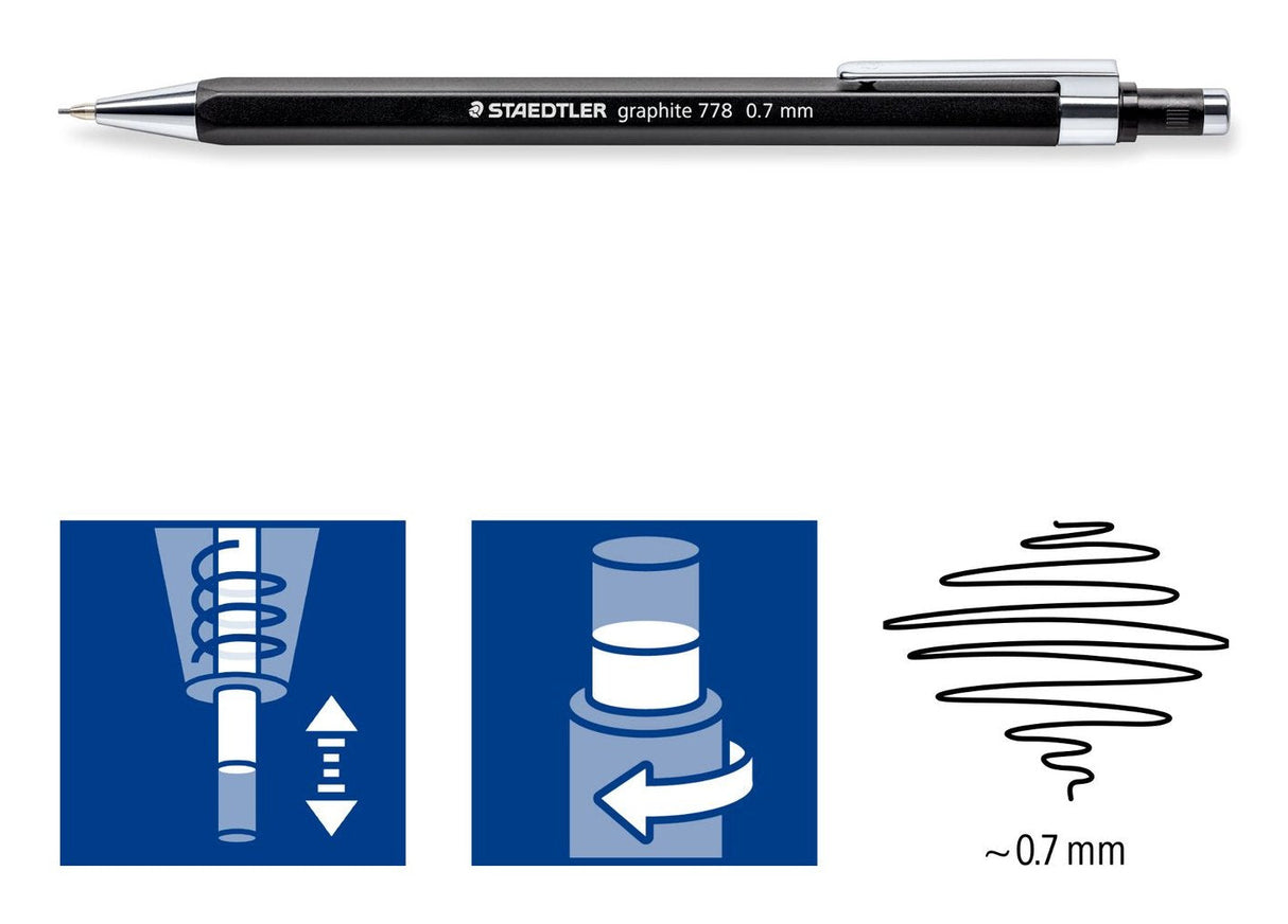 Maedtler Druckbleimift Graphite 0.7 Negro