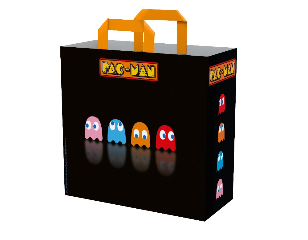 Shopping Bag Konix Pacman Black Reutilizable