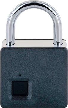 Cerradura De Huella Digital Schwaiger Con Grillete De Acero + Llave De Emergencia