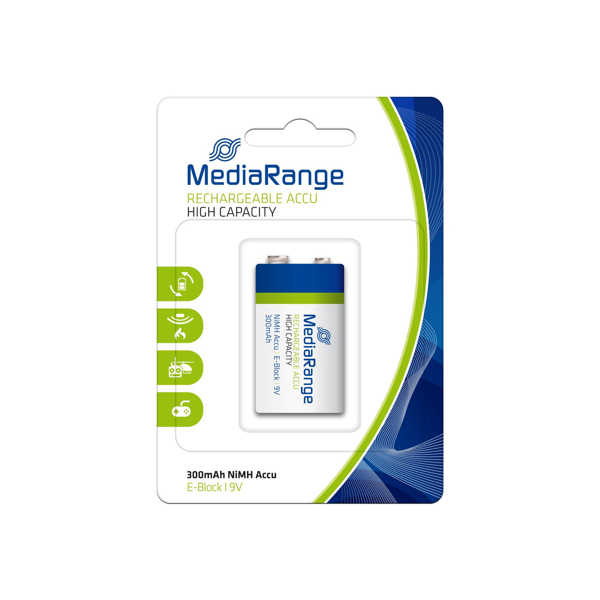 EAN 4260459610496 - MediaRange MRBAT124 pila doméstica Batería recargable 9V Níquel-metal hidruro (NiMH) imagen 1