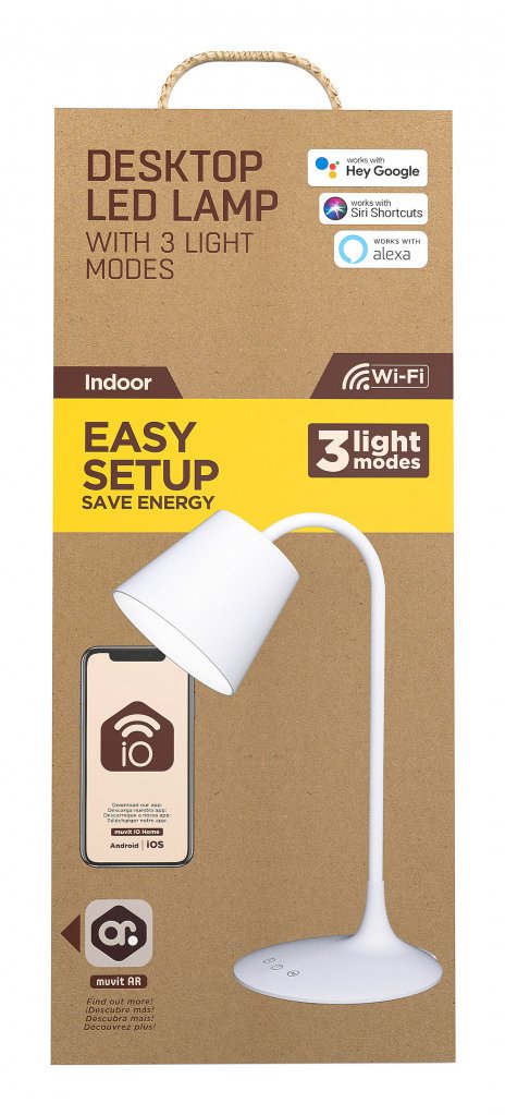 Lampara Sobremesa Muvit Io Wifi Blancos