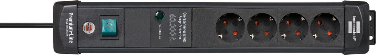 EAN 4007123674022 - Brennenstuhl 1951140300 base múltiple 1,8 m 4 salidas AC Interior Negro imagen 1