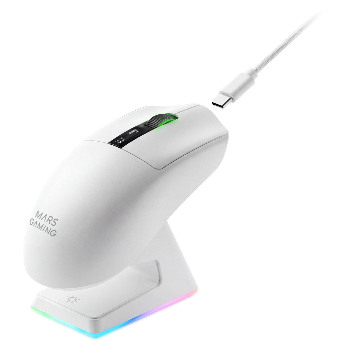 Ratón Gaming Inalámbrico Mars Gaming Mmw-Elite Batería Recargable Hasta 20000 Dpi Blanco