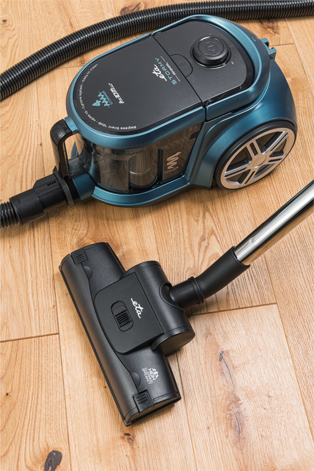 Aspirador Eta Stormy Eta251790000 Sin Bolsa, Potencia 700 W, Capacidad Polvo 2,2 L, Azul