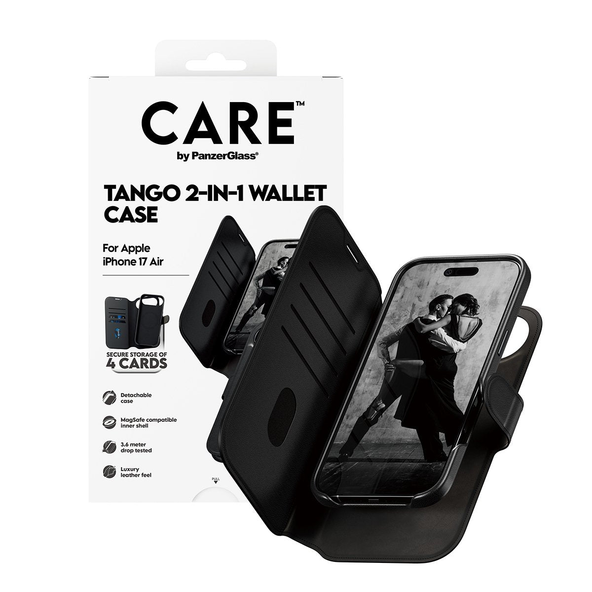 Panzerglass Care Feature Case Tango 2-In-1 Wallet W. Magsafe Iphone 17 Air