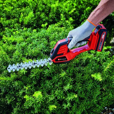 EAN 4006825652109 - Einhell GE-CG 18/100 Li T-Solo tijera de césped inalámbrica 10 cm 18 V Negro, Rojo imagen 10