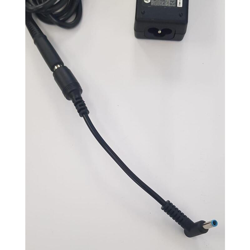 Cable Adaptador Para Cargador Hp Dell De 7.4mm * 5.0mm A Punta Hp 4.5mm * 3.0mm Cable De 0.15 M Negro