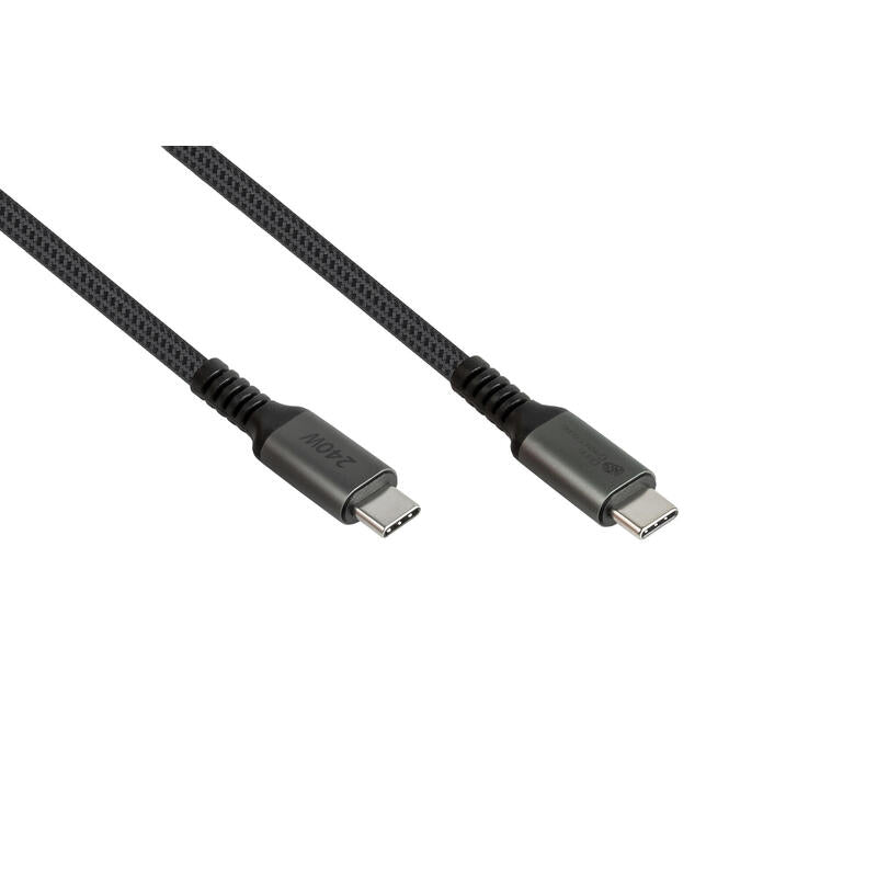 Cable Alcasa 2240-Cct005a Usb Usb 2.0 0,5 M Usb C Negro
