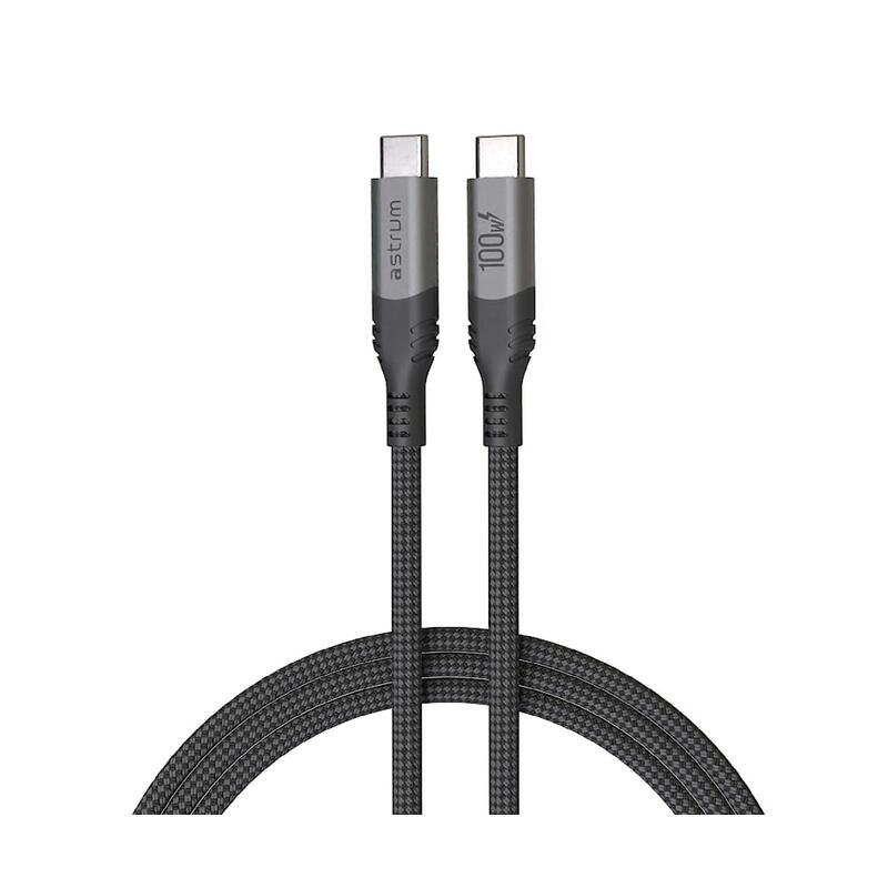 Cable Astrum Vmcc100 Gris De Carga Vervemesh Usb-C A Usb-C 2 Metros 100w