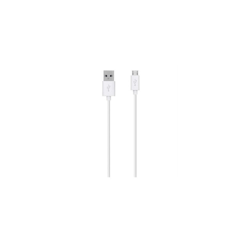 Cable De Carga Y Sincronización Belkin F2cu012bt2m-Wht De Micro-Usb A Usb Mixit Color Blanco
