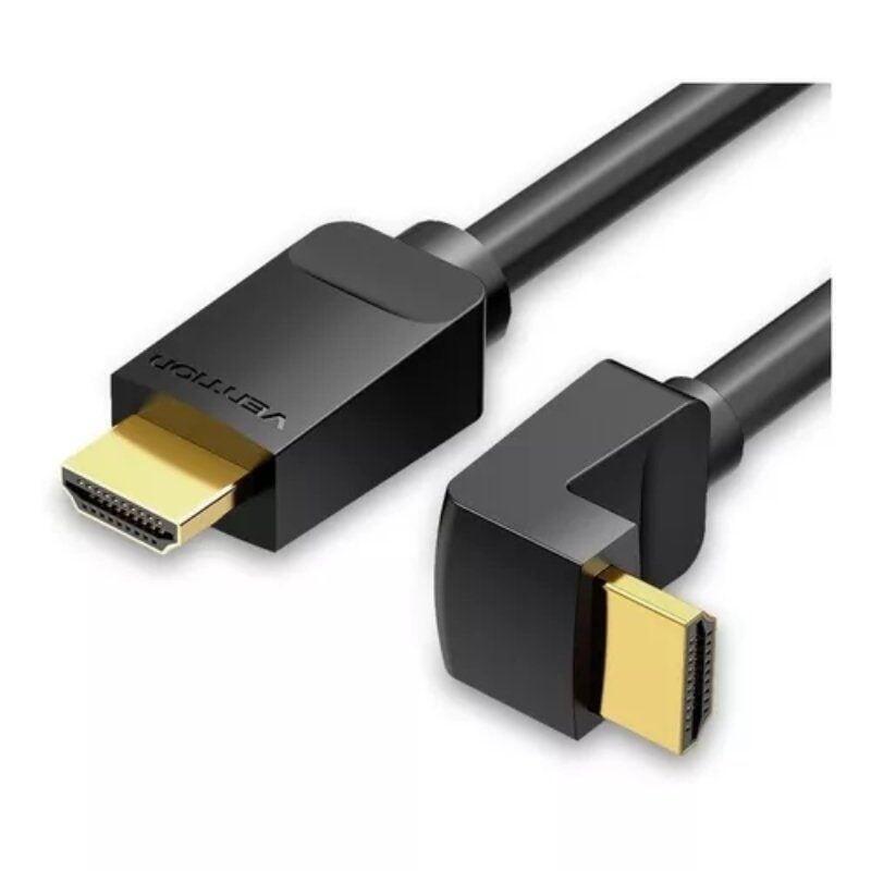 Cable Hdmi 2.0 4k Acodado 90 Vention Aarbg Hdmi Macho Hdmi Macho 1.5m Negro