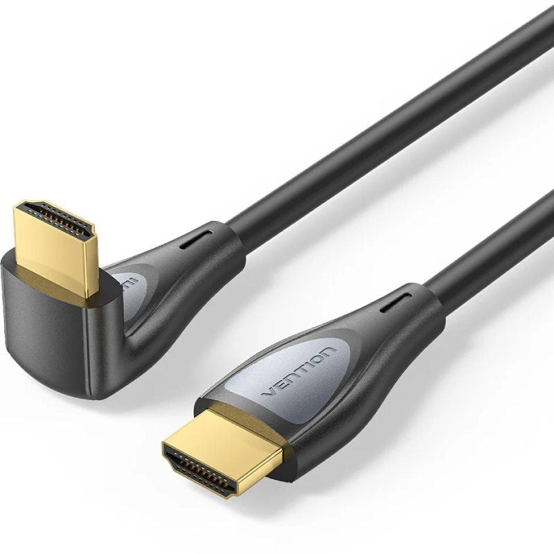 Cable Hdmi 2.0 4k Acodado Vention Alrbf Hdmi Macho Hdmi Macho 1m Negro