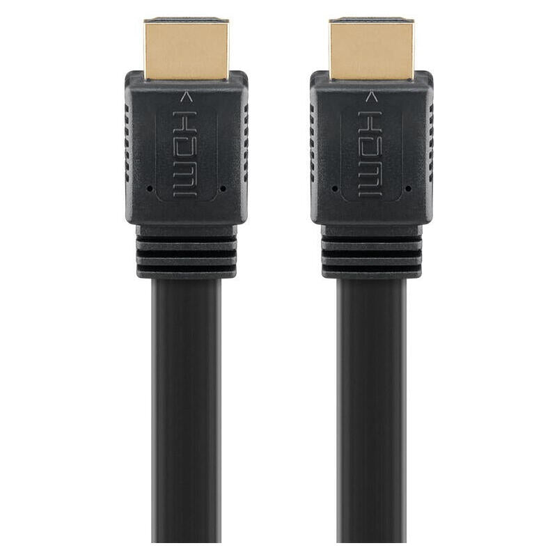 Cable Hdmi A-A 5 Metros Negro 4k 60hz 10,2 Gbit/S Series 2.0 Plano Goobay
