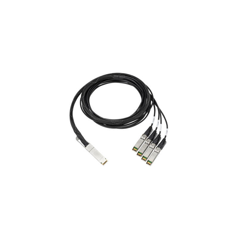 Cable Hpe 100gb Qsfp28 3m De Fibra Optica Qsfp+ 4x Qsfp+ Aluminio, Negro