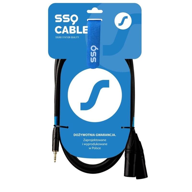 Cable Ssq Mixlr1 Ss-1816 Jack Stereo 3,5 Mm - 2x Xlr 1 M Negro