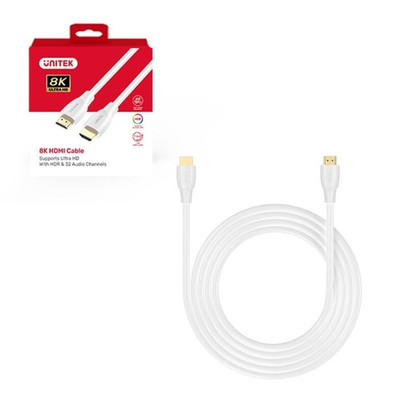 Cable Unitek Hdmi 2.1 8k Hdr White 2m