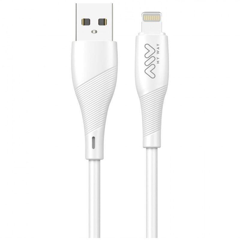 Cable Usb 2.0 Lightning Myway Mwusc0021 Usb Macho Lightning Macho 1m Blanco