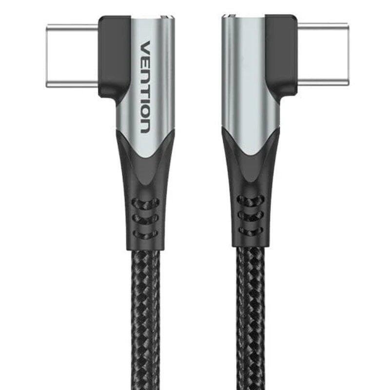 Cable Usb 2.0 Tipo-C 90 Vention Tanhd Usb Tipo-C Macho Usb Tipo-C Macho Hasta 100w 480mbps 50cm Gris