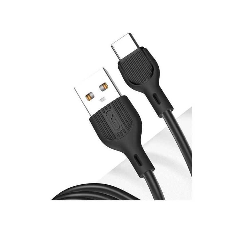 Cable Xo Nb200tc2 Usb-A Macho A Usb-C - Carga Y Transmision De Datos Alta Velocidad - 2.1a - 2m - Negro