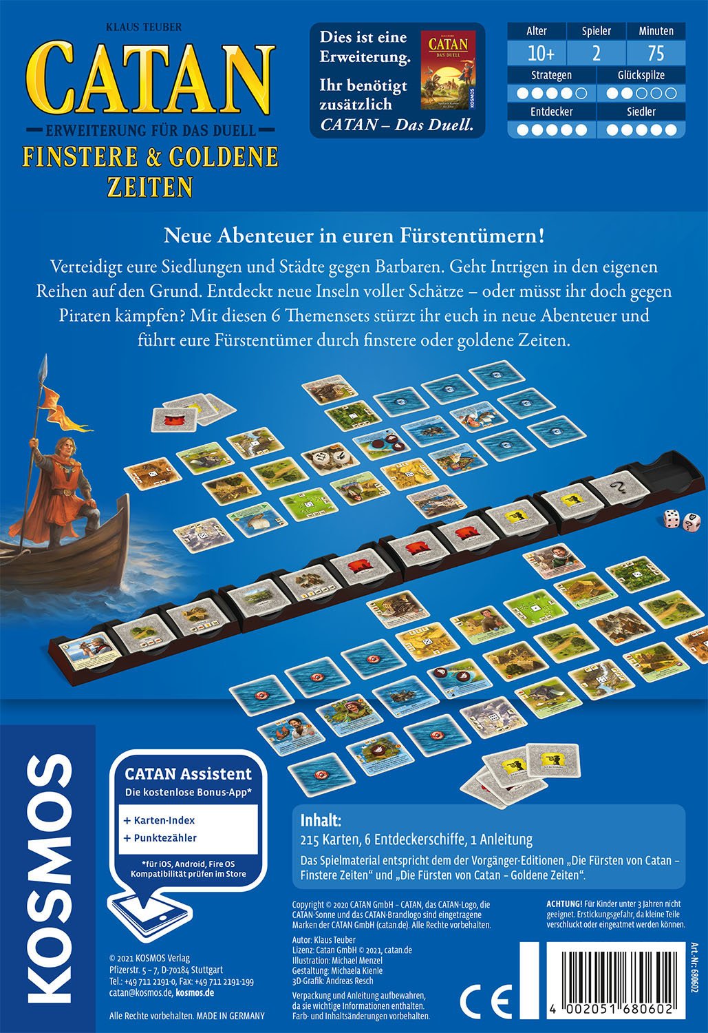 Kosmos Catan - Expansión Para El Duelo - Dark & ??Golden Times, Juego De Cartas 680602