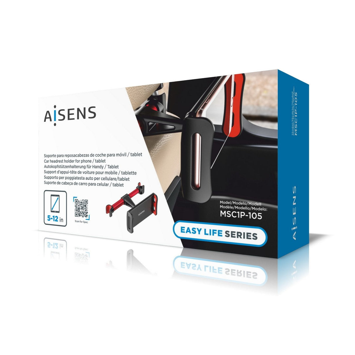 EAN 8436574705935 - AISENS MSC1P-105 soporte Soporte pasivo Teléfono móvil/smartphone, Tablet/UMPC Negro, Rojo imagen 6
